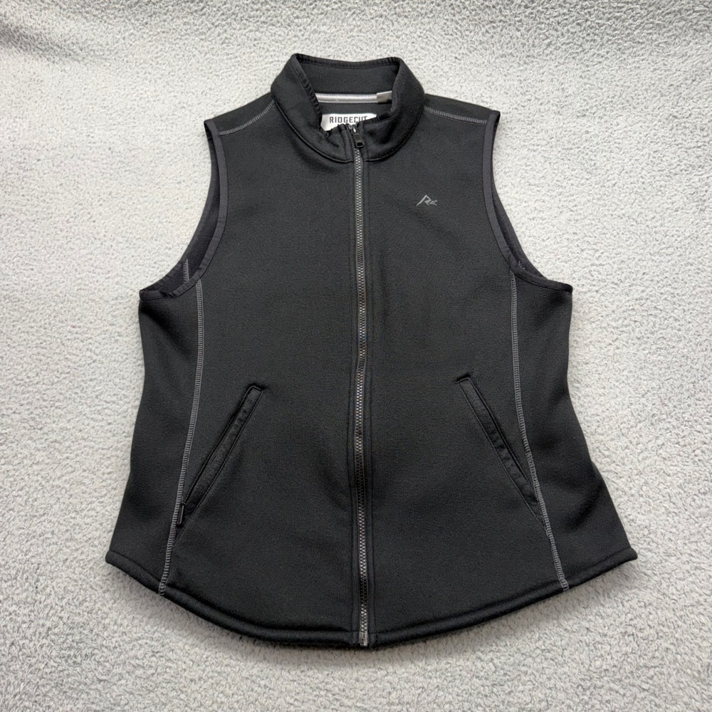 Ridgecut Toughwear FLK23-4305 BK Womens Sz. Medium Black Full-Zip Softshell Vest